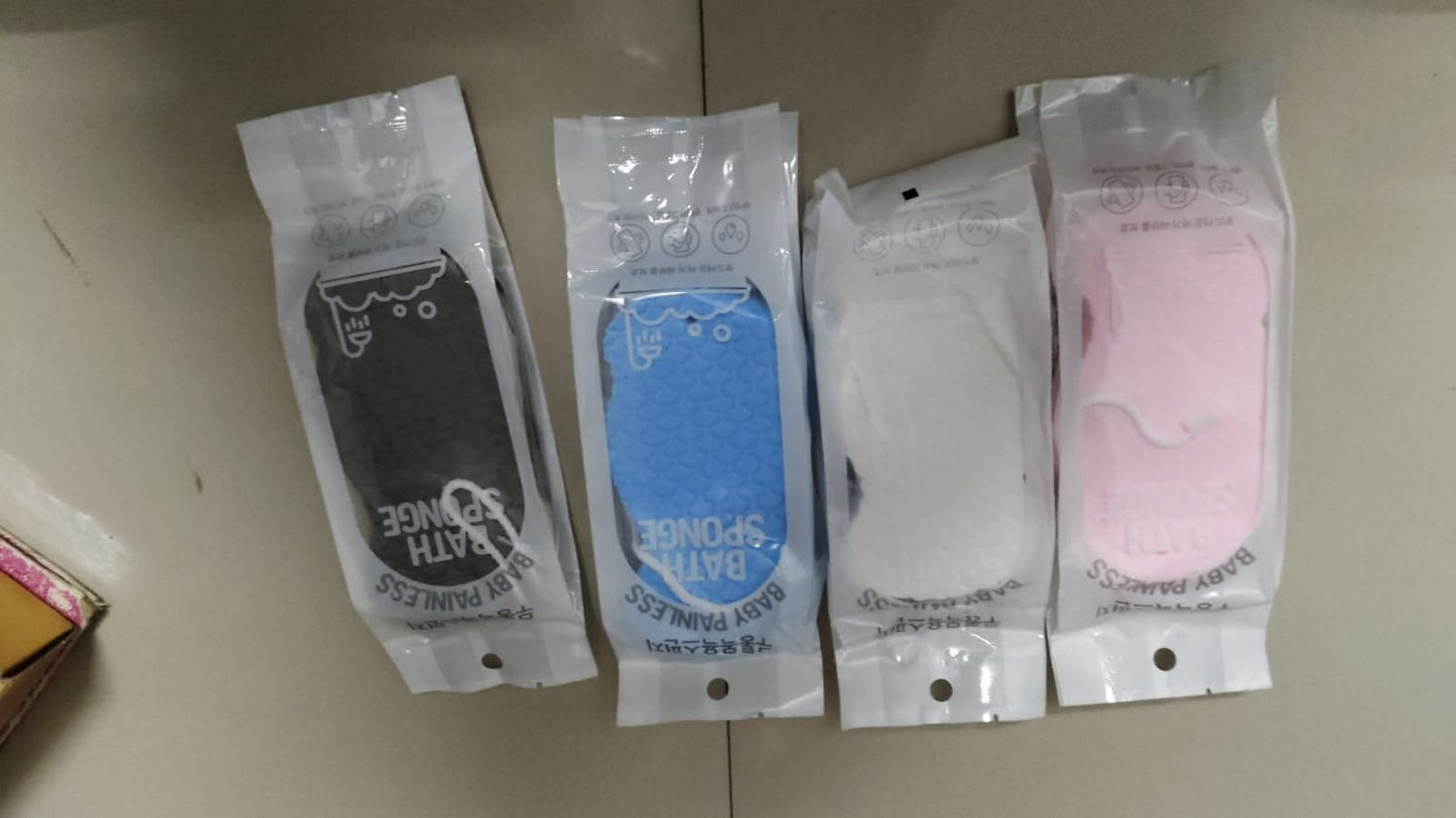 Kids Magic Bath Sponge Exfoliating Brush for Gentle Dead Skin Removal - Baby Body Scrubber & Massage Cleaning Tool (Pack of 4)